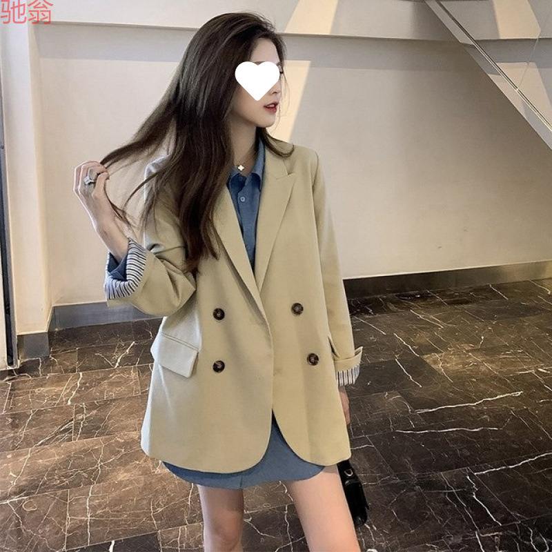 Y9Z New British Style Blazer for Women, New Casual Jacket for Petite Figures, Korean Style British Style for Spring and Autumn