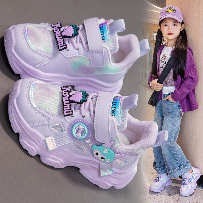 2025 子供靴春女の子スポーツシューズ子供のお父さん靴韓国スタイルアウトドアカジュアルシューズ学生旅行靴|undefined