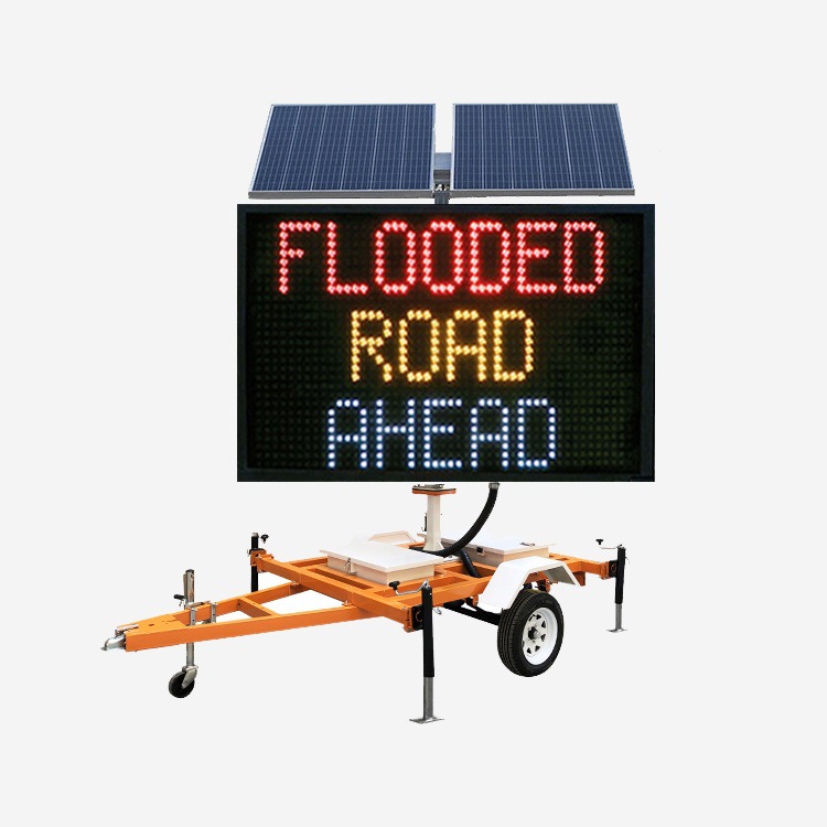 Produce Trailer solar energy traffic display outdoors information intelligence Full color yellow trailer