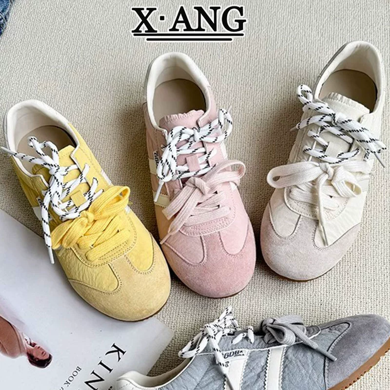 Ретро мягкая подошва кожаная немецкая обувь женская весна 2025 года новая универсальная дышащая повседневная обувь арган женская обувь