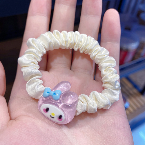 Sanrio large intestine ring headband Melody cinnamon dog pudding dog children and girls hair tie rubber band hair tie wholesale