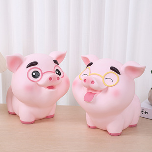 Large Capacity Internet Red Pig Piggy Bank Cute Piggy Creative Piggy Bank Paper Money Piggy Bank Gift Drop-resistant
