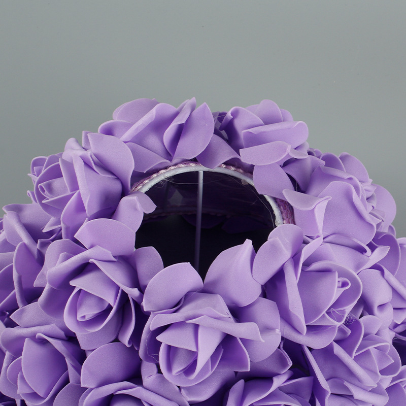 Pantalla de lámpara de bola de flores transfronteriza atmósfera romántica cubierta de lámpara de cabecera de dormitorio decoración de flor de rosa creativa lámpara de escritorio pantalla de lámpara de pie