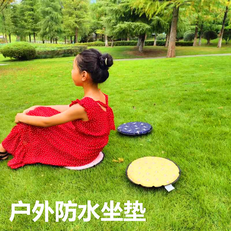 新款家用加厚圆形海绵垫子椅子防水防滑椅垫简约布艺学生坐垫屁垫
