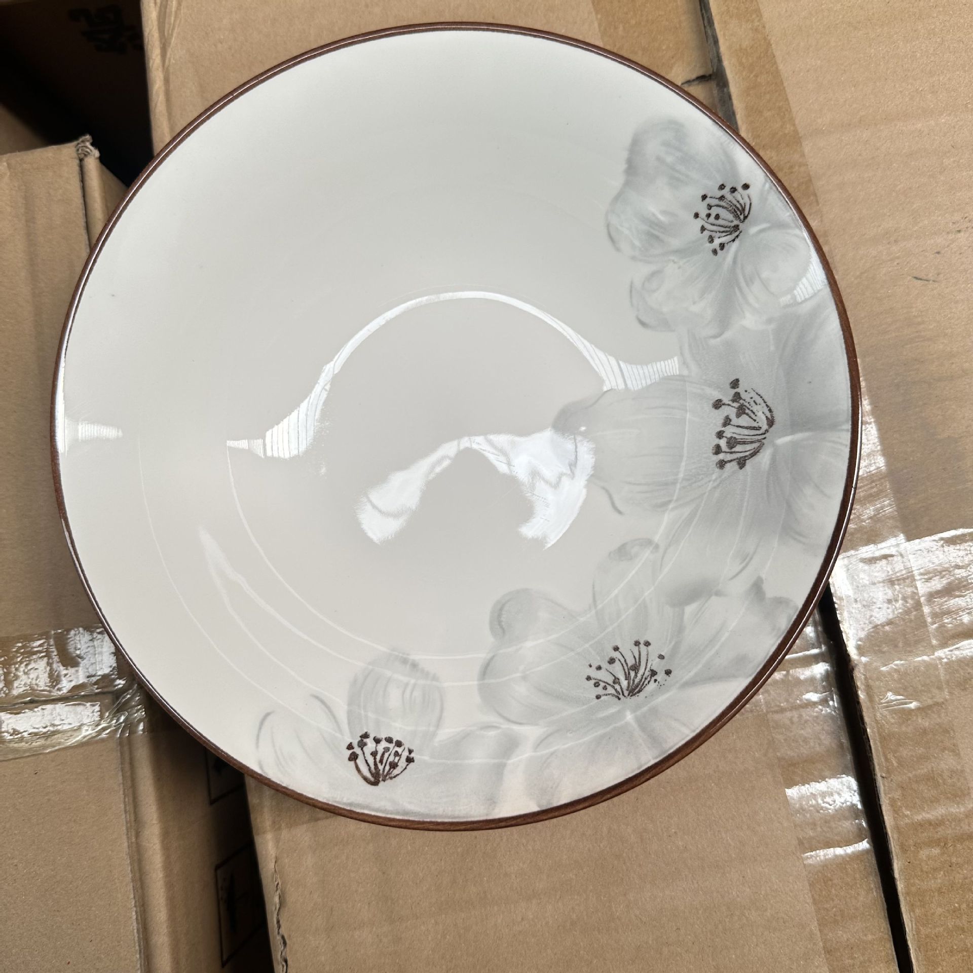 Shanxi cerámica impresión al por mayor de 8 pulgadas cuenco esmaltado cuenco colorido dos yuanes tienda de compra múltiple