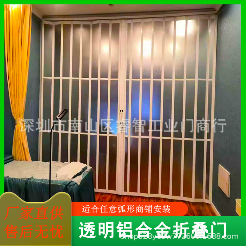 Economical Aluminum Alloy Folding Door Partition Door Sliding Openable Kitchen Temporary Door for Gas Connection Foldable