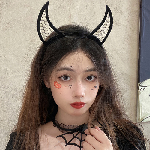 Halloween funny devil headband hair accessories spider ghost jewelry accessories dress up funny pumpkin hairpin female headwear