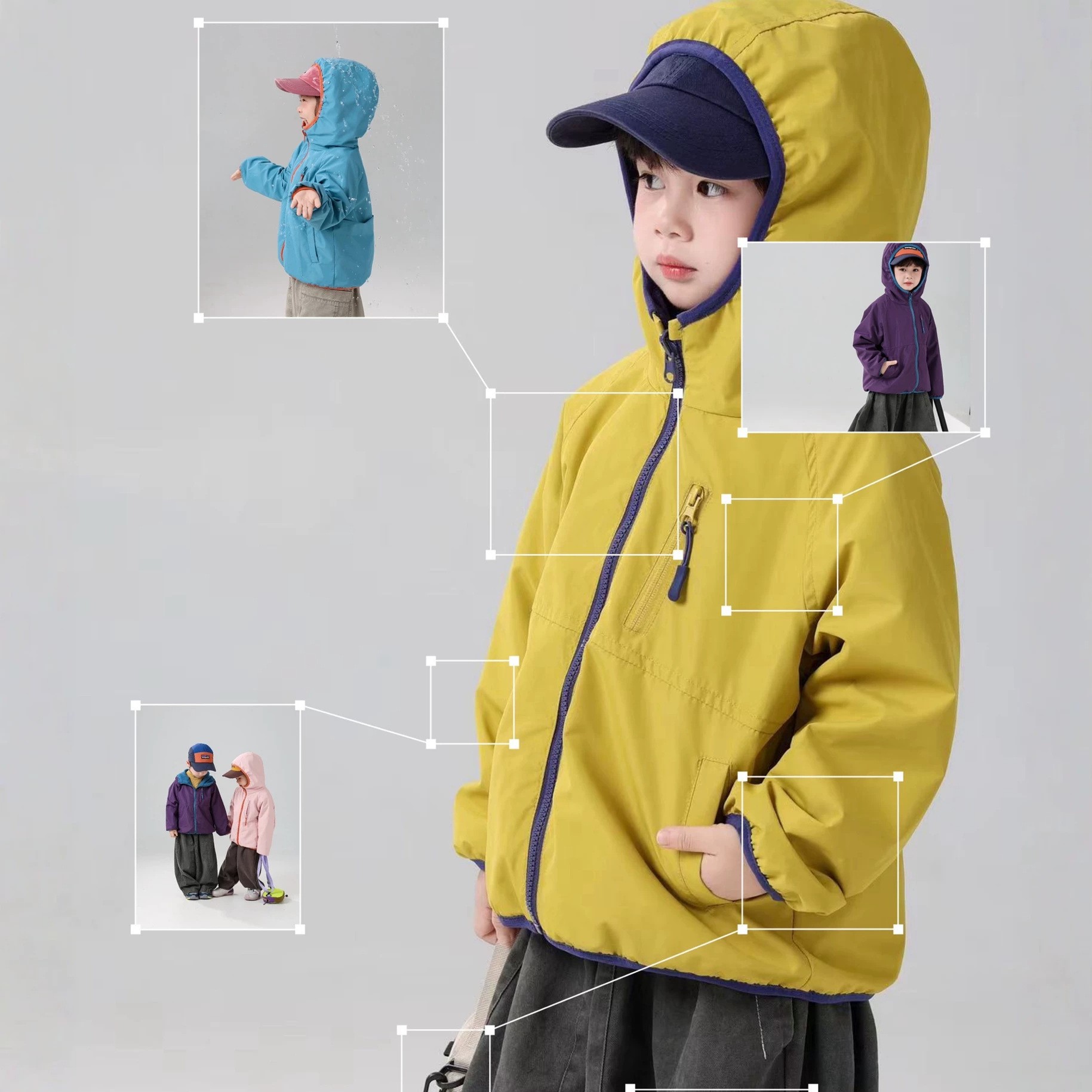 2026 New Model Children's Reversible Jacket for Older Kids, Autumn and Winter Hooded Coat for Boys and Girls, Casual Children's Clothing