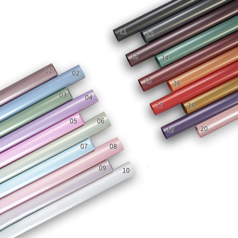 Fábrica de fiestas de flores nuevos productos de oro fantasía flor florista paquete de flores de papel de embalaje de regalo de color sólido