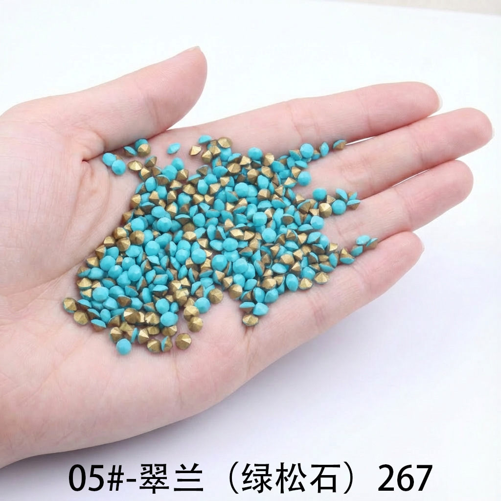 1 # - 6 # taladro de fondo de punta de venta directa fábrica transfronteriza taladro de uñas al por mayor accesorios de joyería DIY color completo