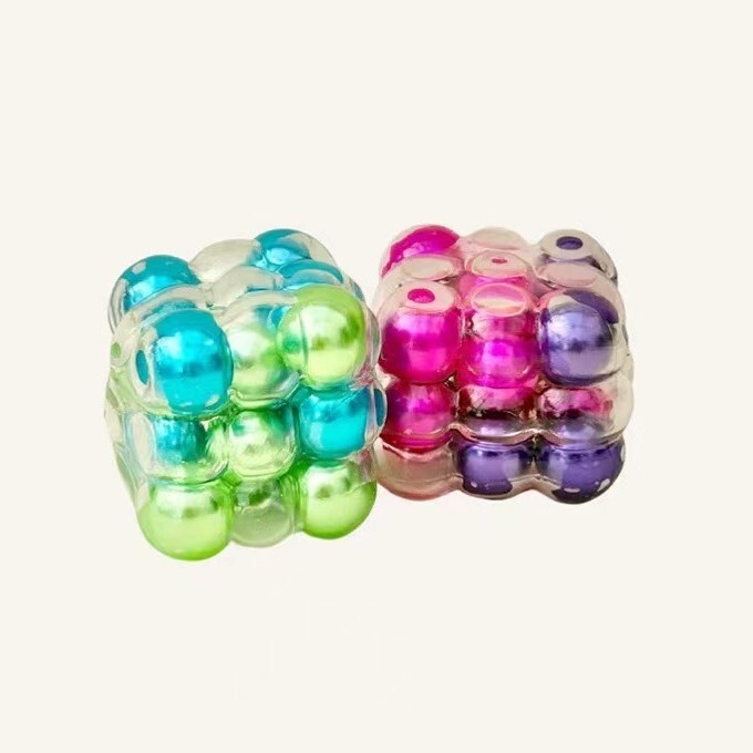 Cross-Border New Model Pearl Magic Cube Stress-Relief Squeeze Toy Noise Ball for Stress Relief and Venting Children's Magnetic Cube Toy Cross-Border New Model Pearl Magic Cube Stress-Relief Squeeze Toy Noise Ball for Stress Relief and Venting Children's Magnetic Cube Toy