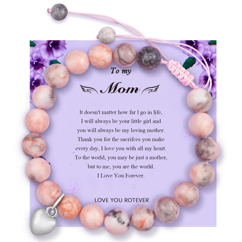 Powder Zebra Bracelet 8mm Powder Zebra Love Pendant Powder Rope Woven Adjustable Bracelet Powder Zebra Love Bracelet