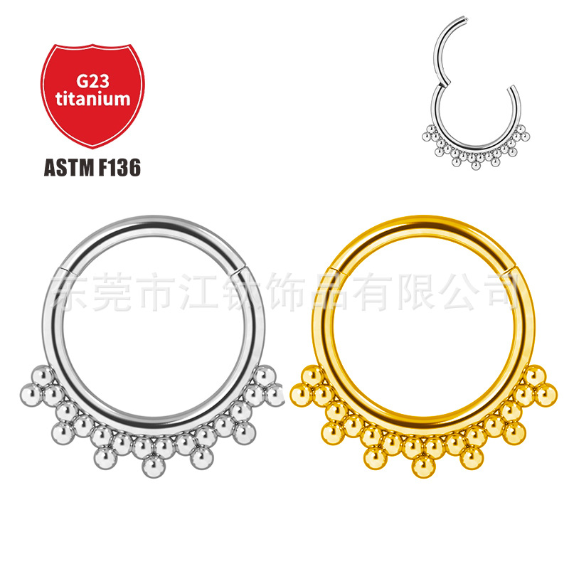 Pointed titanium steel lip stud product view