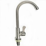 不锈钢圆立式单冷水槽龙头洗菜盆龙头厨房龙头工厂直销