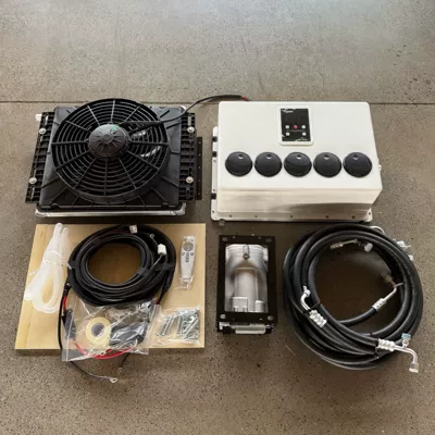 24V Vehicle-Mounted Parking Air Conditioner for Large Trucks, 12V Rv, Engineering Vehicle, Excavator Cooling, Hidden Installation, Energy-Saving (Automotive air conditioning) - hidden-type-equipped-with-five-hole-internal-unit-24v-consult-customer-service-for-color-customization