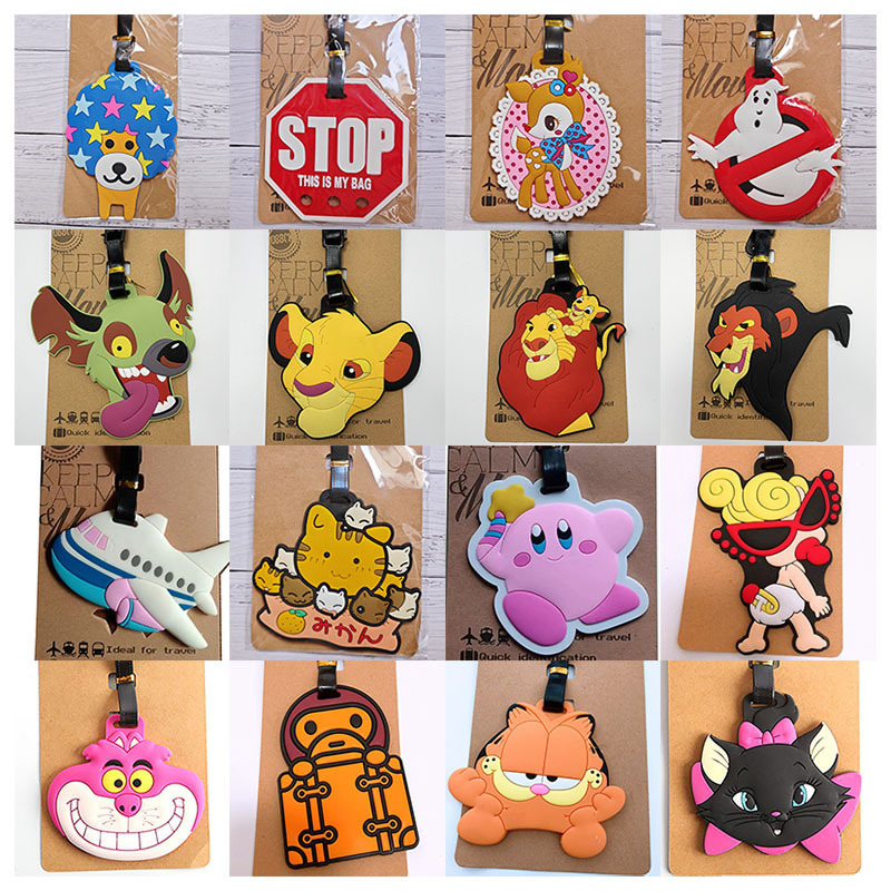Mixed cartoon animation creative luggage tag luggage haulage luggage identification tag small ornaments Mixed cartoon animation creative luggage tag luggage haulage luggage identification tag small ornaments