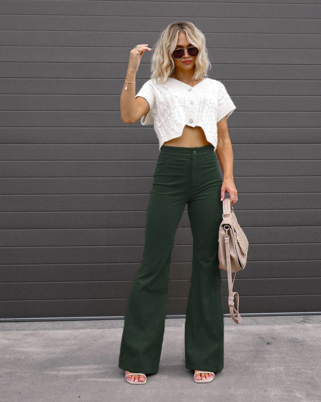 Women's Daily Streetwear Solid Color Full Length Casual Pants Flared Pants display picture 6