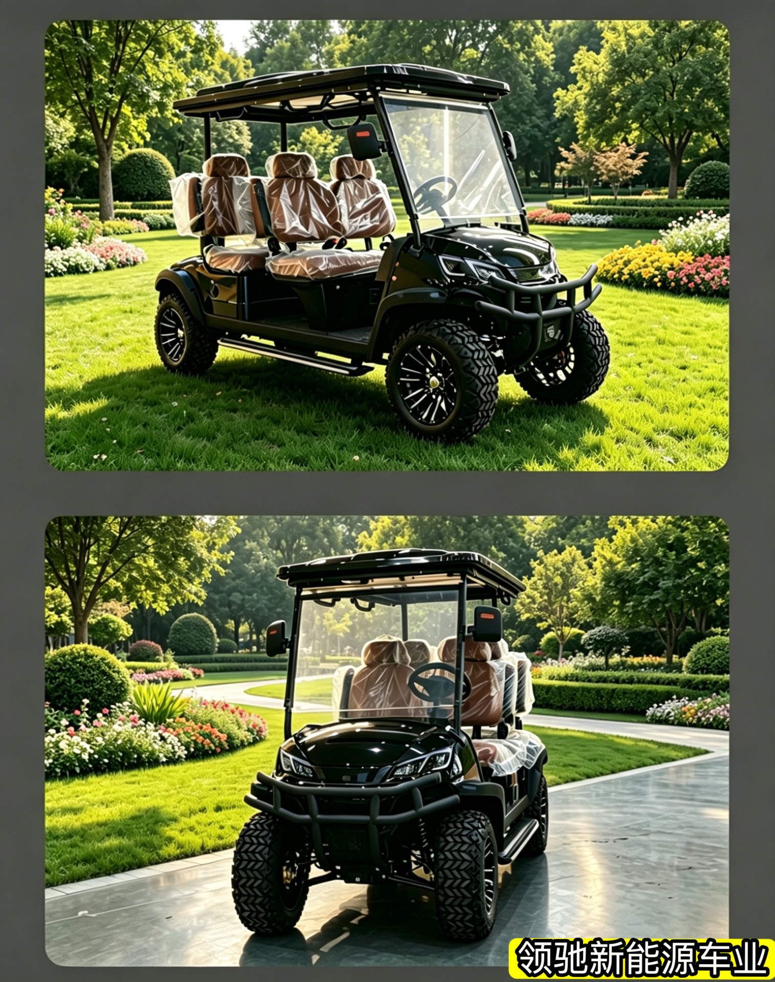 Electric Golf Cart for Tourist Attractions, Sightseeing Vehicle, Patrol Car, 2-4-6-8-10 Seats, Export Trade