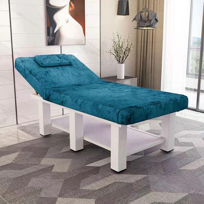 Fábrica directa cama de belleza salón de belleza masaje fisioterapia hogar plegable bordado terapia de fuego con agujeros moxibustión image 14