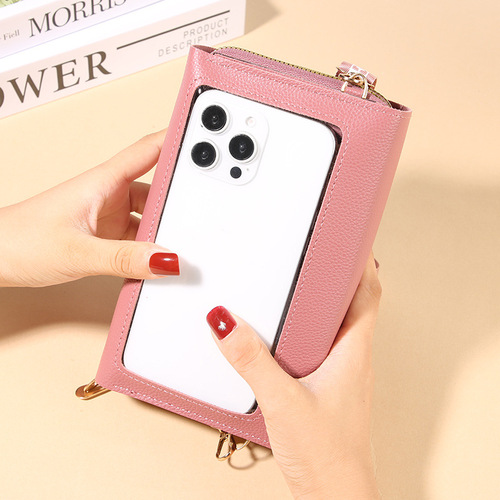 New Touchscreen Phone Bag for Women, Small Crossbody Bag for Storing Phones, Small Fashion Pouch with Key and Coin Pocket, Horizontal Style