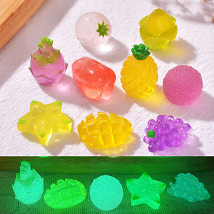 Cross-Border Simulated Fruit Micro-Landscape DIY Luminous Ornaments Luminous Carambola Pineapple Mango Resin Crafts Ornaments