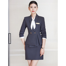 西装套装女春秋2025新款职业气质商场柜姐美业师美容院前台工作服