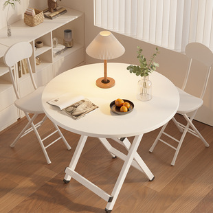Table Folding Dining Table Portable Stall Table Dining Table Household Small Apartment Rental House Outdoor Stall Simple Round Table