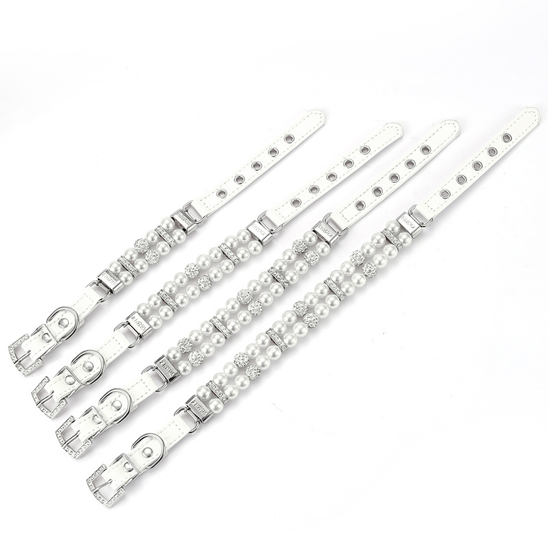 Zhous lemmiklooma pärli kaelarihm tõmbeköis kaelarihm kassi koera kaelakee ehted väikese ja keskmise suurusega koera kaelarihm_voghion.com