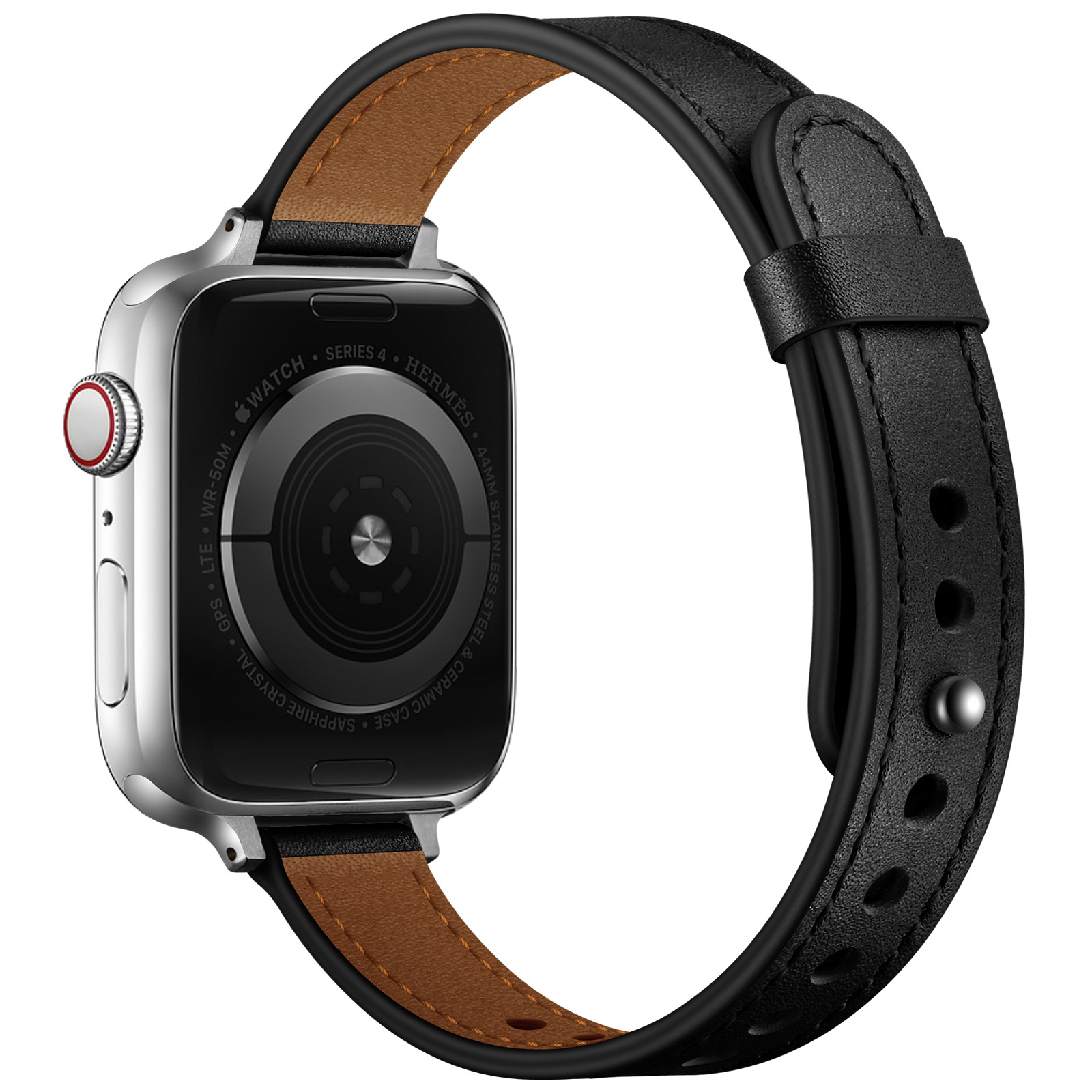 18g Weight Apple watch watchband Classification Genuine leather Material Solid Color Pattern Retro Style Retro Solid Color Apple Watch Watchband 86