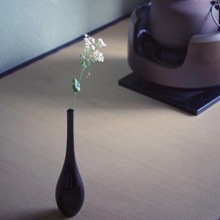 日式花器鹤首花瓶净瓶茶室花入书房陈设耐热玻璃清净明亮雅致极简