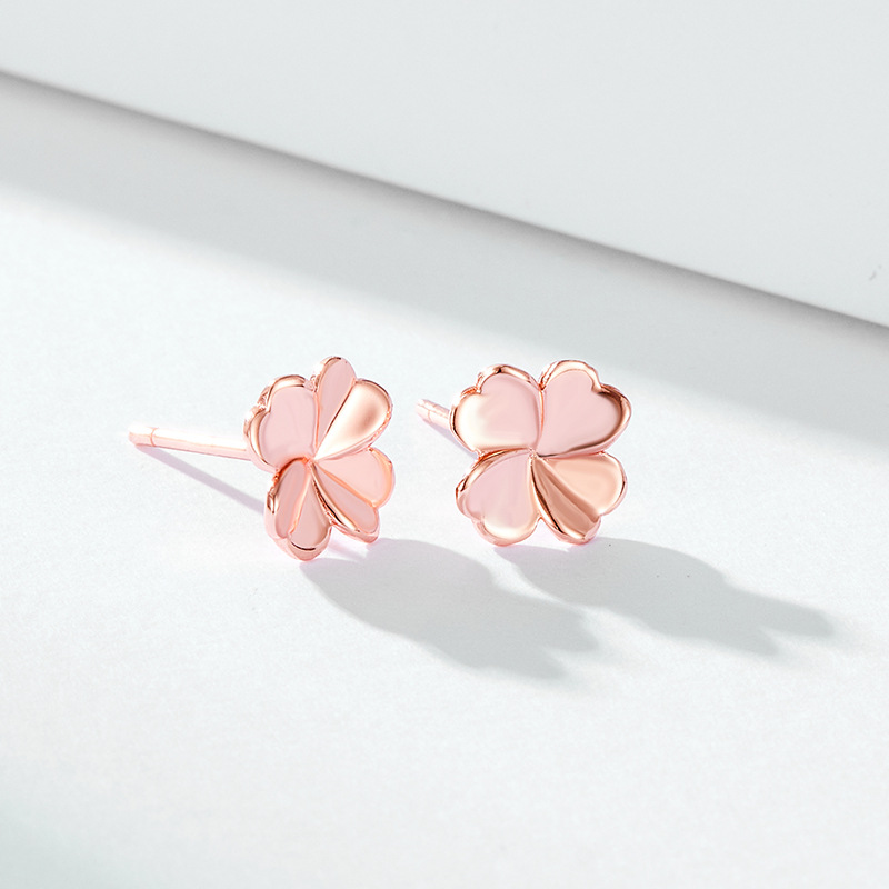 Clover 999 pendientes de plata esterlina para mujeres verano 2023 nuevo de alto grado pendientes de perforación de oído temperamento nicho