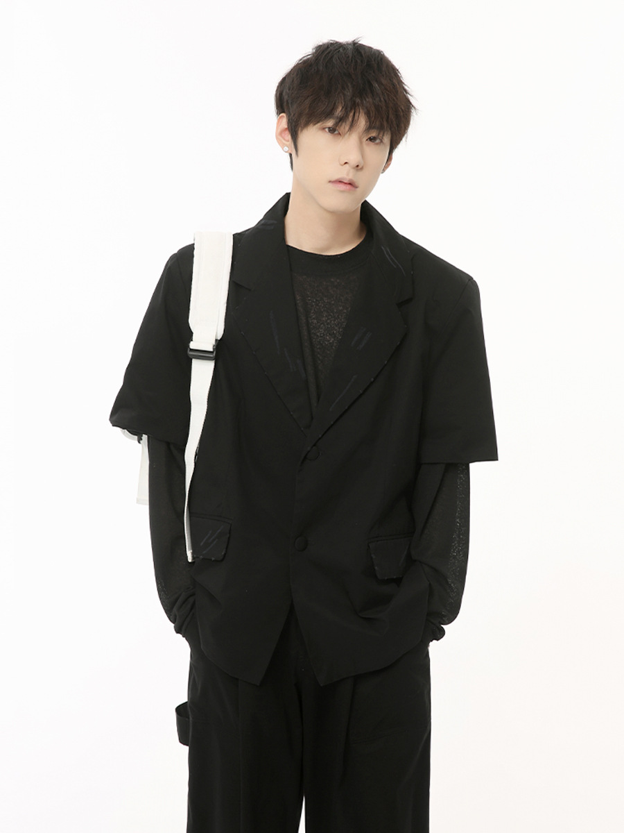 MTLCLOTHES para hombre | 2024 verano nuevo producto versión coreana de alta gama simple traje de manga corta traje casual de moda