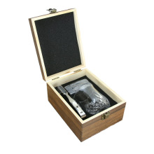 外贸出口威士忌冰酒石头大理石头冰爽石威士忌玻璃杯木盒礼盒套装