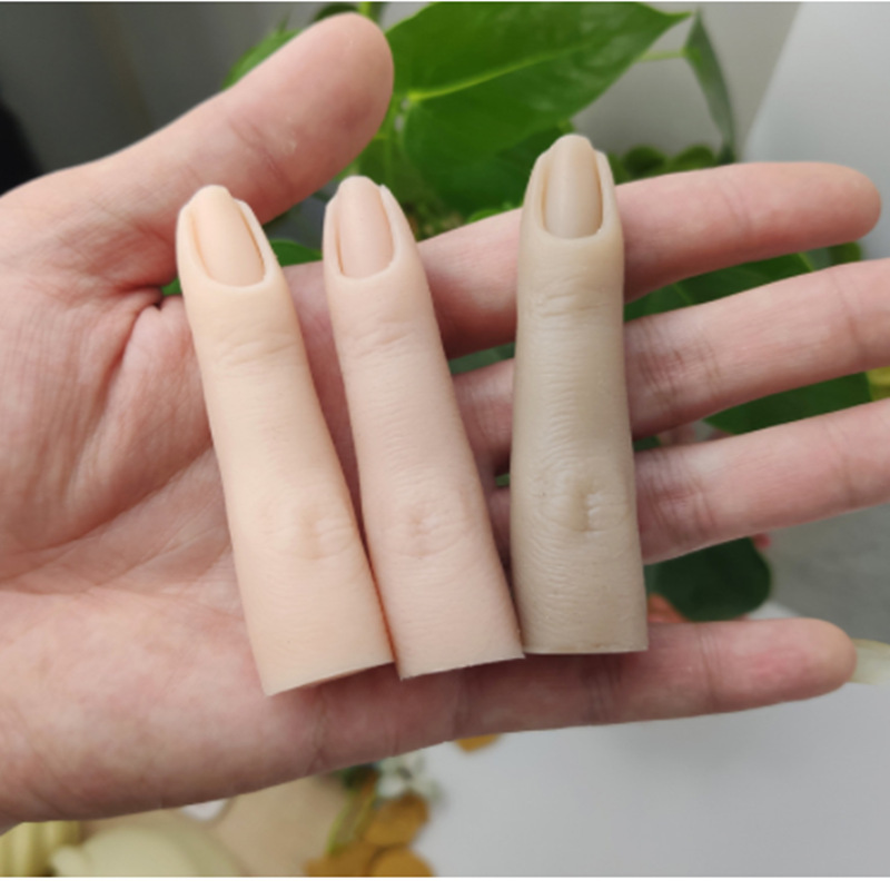 Nail silicone practice plug-in finger model with joint bendable silicone fake finger manufacturers wholesale