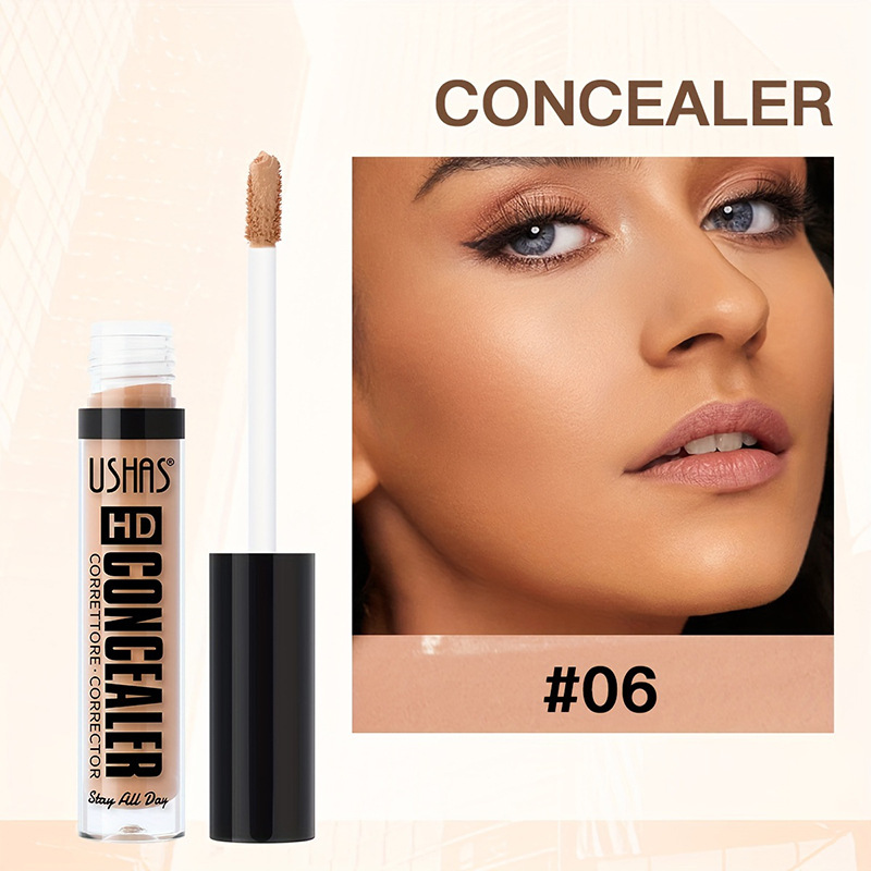 USHAS Cross-border spot corrector de larga duración, control de aceite a prueba de agua, protección contra las ojeras, base líquida, lápiz reparador líquido