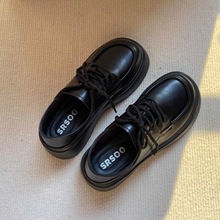 小皮鞋女新款2025春季黑英伦风厚底复古乐福鞋2025秋冬配裙子单鞋