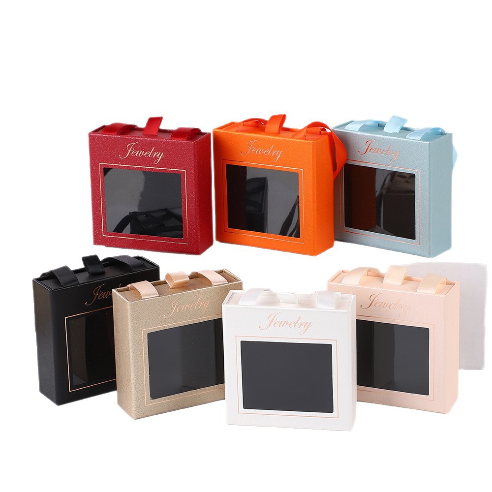 Cajas de joyería de alta gama en stock para pendientes, pulseras, collares y anillos; cajas extraíbles para almacenamiento de joyas al por mayor. image 6