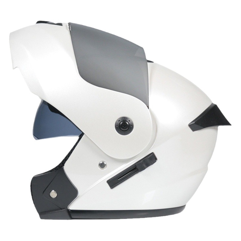 Orz casco de coche eléctrico doble lente casco de exposición casco completo casco de carreras corriendo casco unisex doble casco