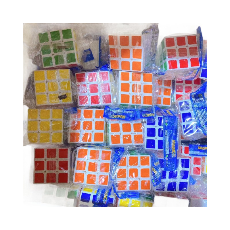 Puzzles de tercer nivel juguetes de cubo de 5.3cm bolsas independientes Rubik suave competencia de estudiantes puzzle de estudiantes de primaria