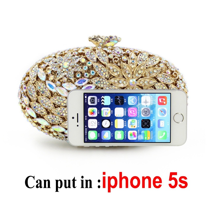 BL022 AliExpress bolsas de diamante transfronterizas bolsas de cristal metal hueco bolsas de cena bolsas de diamantes bolsas de mano damas oro