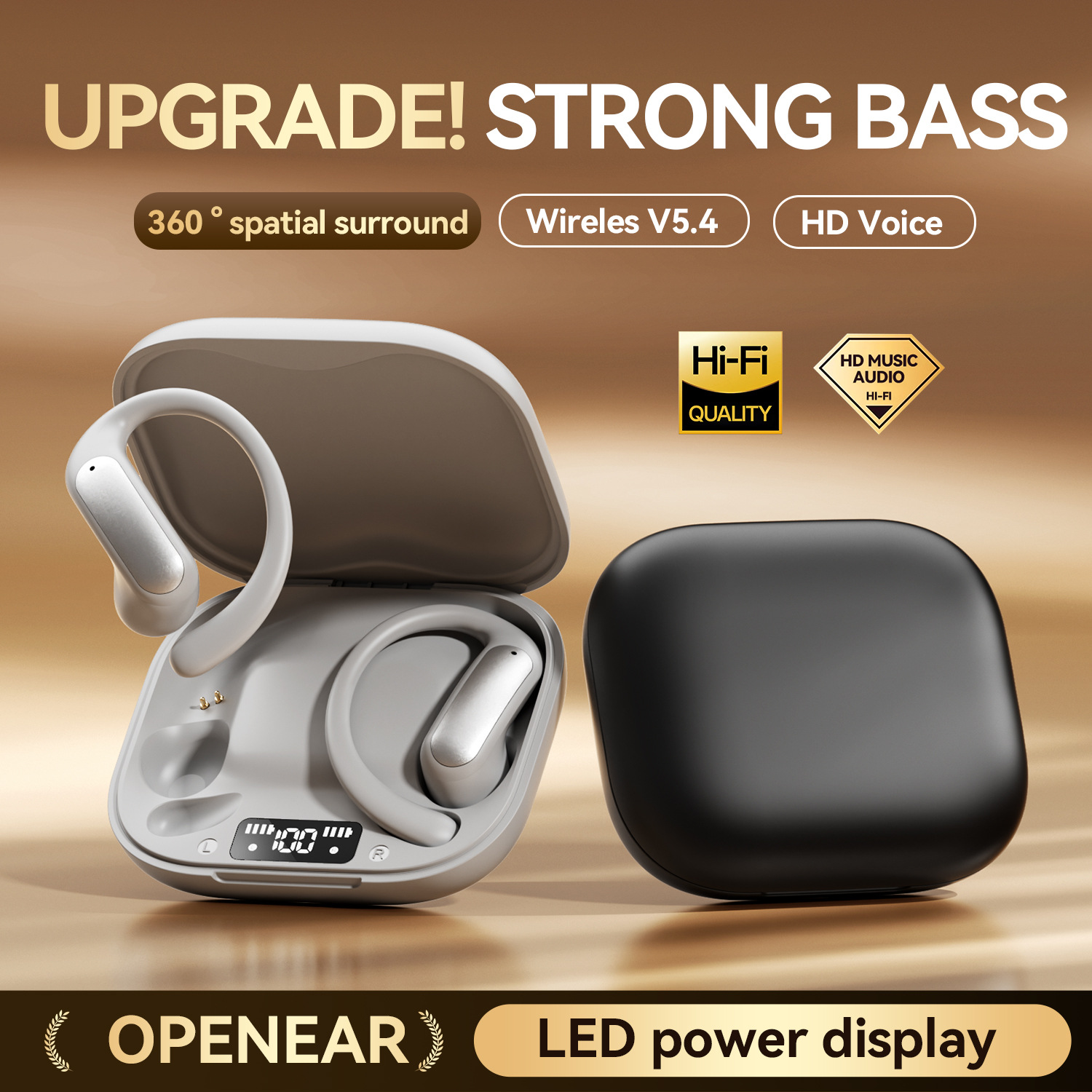 OWS New Model M140 HIFI High-Quality Ear-Hook Wireless Bluetooth Noise Cancelling_voghion.com