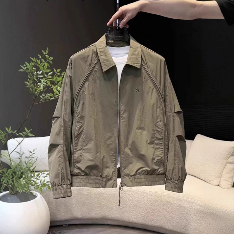 2025 Autumn Old Money Style Lapel Jacket Men's Trendy Simple Handsome Versatile Business Casual Youth Top Jacket