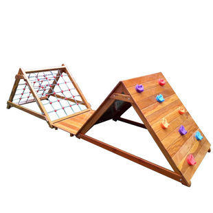 Kindergarten Wooden Climbing Frame Imported Anti-Corrosion Wood Slide Swing Bridge Drill Hole Climbing Kidsren's Large Outdoor Toy Combination