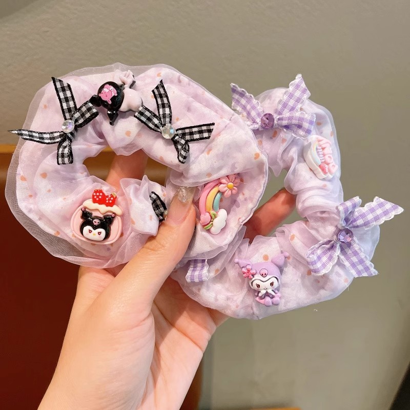 子供用の新しいお尻のヘアゴム、女の子用のかわいいクロミヘアロープ、髪を傷つけず、弾力性があり、赤ちゃんのポニーテールゴムバンド|undefined