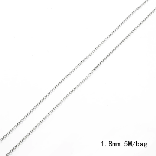Width 1.8mm, plating white K 5 meters/pack