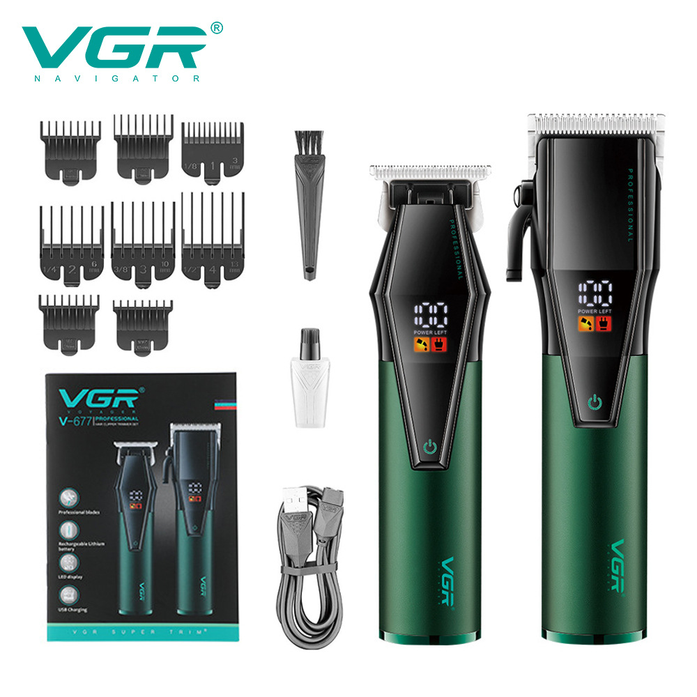 Professionelles Haarschneidemaschinen-Set mit wiederaufladbarem Digitaldisplay für den Heimgebrauch, graviertes Design für Mama oder Schwester_voghion.com