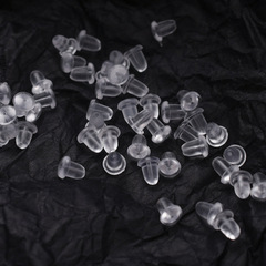 Jewelry Accessories: Universal Rubber Ear Plugs in Gold and Silver, Flying Disc Style—Prevent Earrings from Twisting; Bullet-Shape Ear Plugs Made of Metal