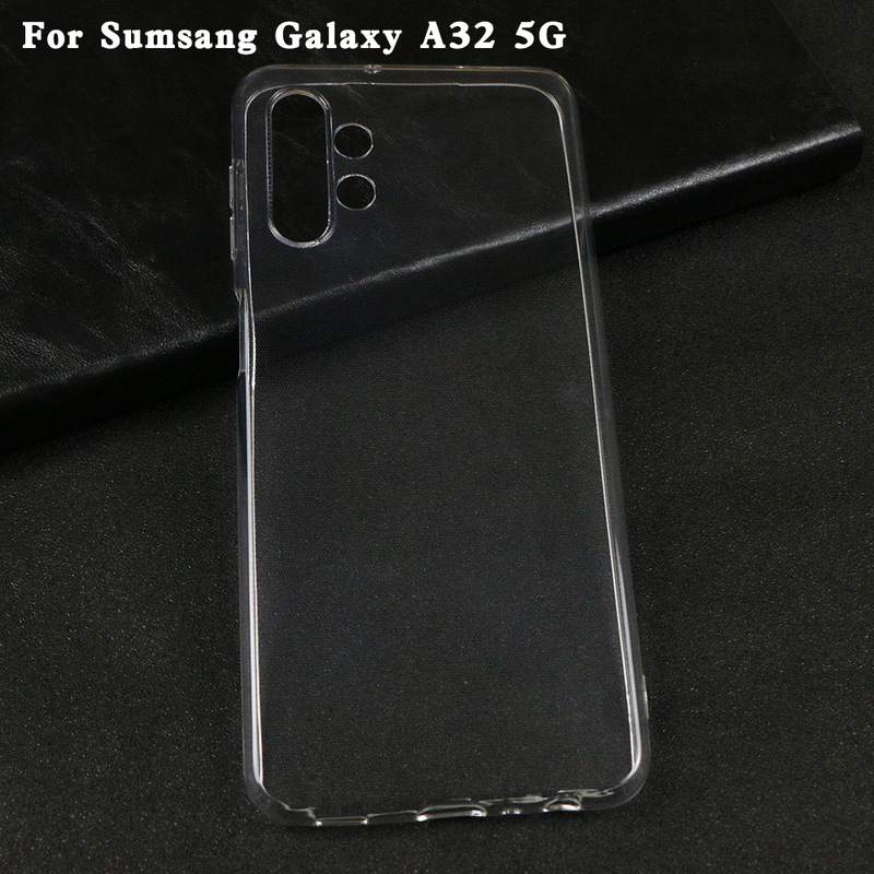 Suitable for Samsung Galaxy A32 5G Full Transparent Waterproof TPU Non-pinch Phone Case Leather Case Material Case