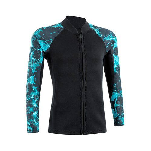 Women's 2MM New Dive Top for Cold Water, Insulated and Warm Swimming, Wetsuit for Surfing and Snorkeling, Separate Long Sleeve Diving Suit for Men