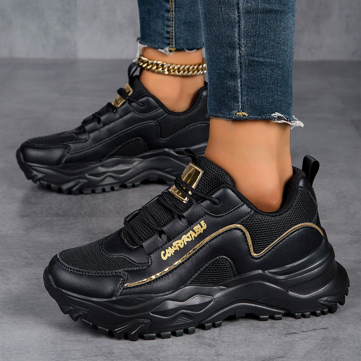 Трансграничная легкая женская обувь, обувь для папы, дышащая повседневная обувь для пар большого размера, мужская и женская спортивная обувь на толстой подошве